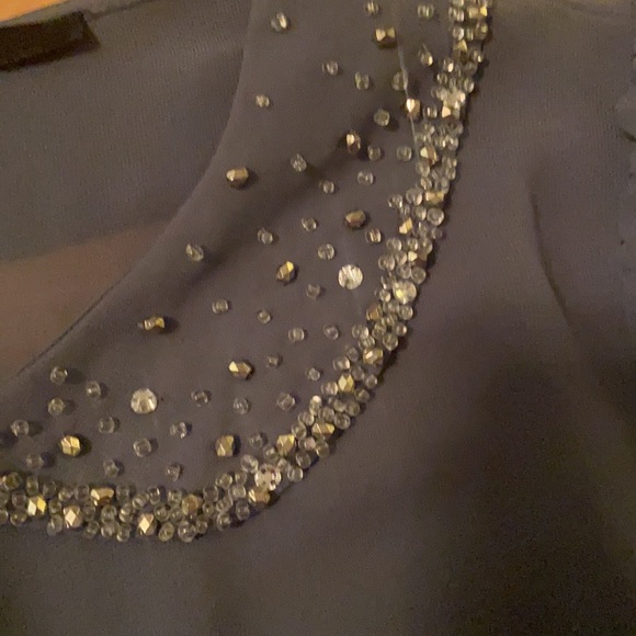 Kensie sheer beaded Peter Pan collar blouse 💫 - Picture 6 of 6